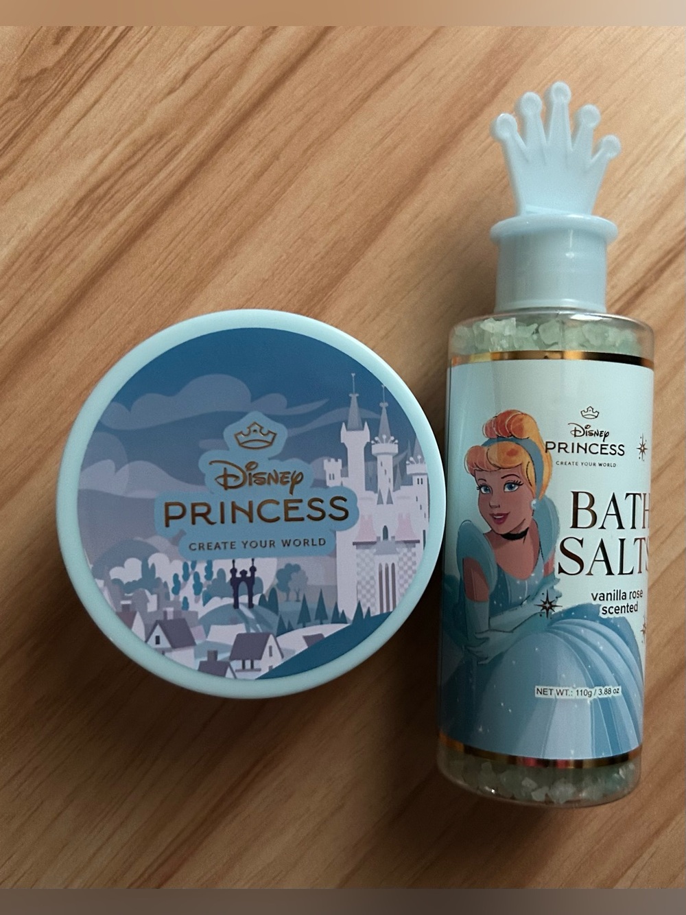 💎 NEW 💎 Disney Cinderella Bath Salts & Body Scrub Vanilla Rose Scent 💎